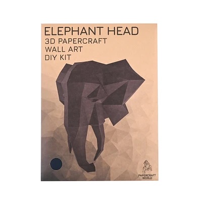 PaperCraft World 3D PaperCraft Elephant Head Wall Art DIY Kit