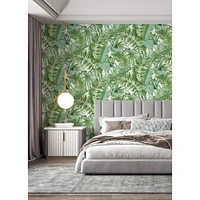 Katie Hunt Green Tropical Palm Leaf Wall Mural