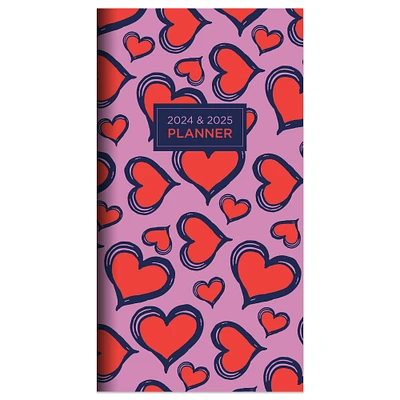 2024-2025 Lovely Hearts Monthly Pocket Planner