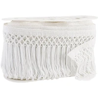 Simplicity® White Chainette Trellis Fringe