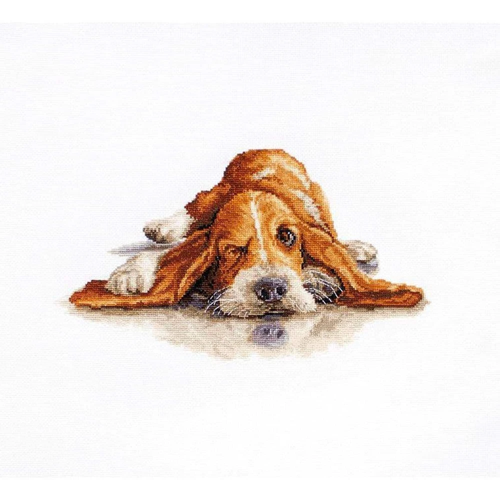 Luca-s Basset Counted Cross Stitch Kit