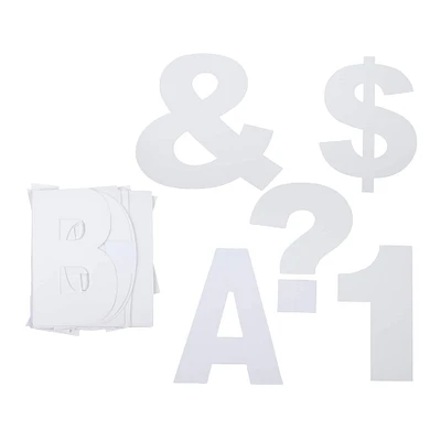 7" White Project Letters, Numbers & Characters by B2C™