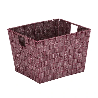 Simplify Lurex Striped Woven Storage Bin