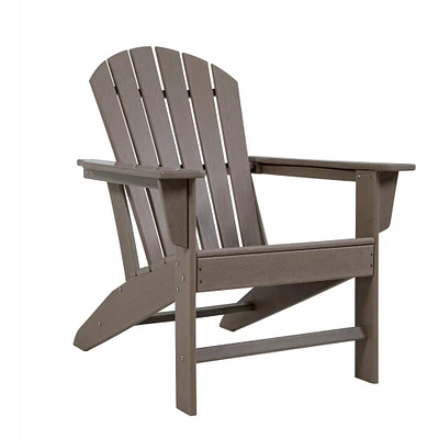 38" Brown Resin Indoor Outdoor Adirondack Chair