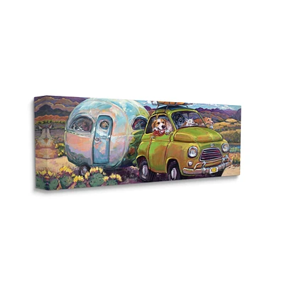 Stupell Industries Dogs Driving Camper Western Desert Adventure Canvas Wall Art