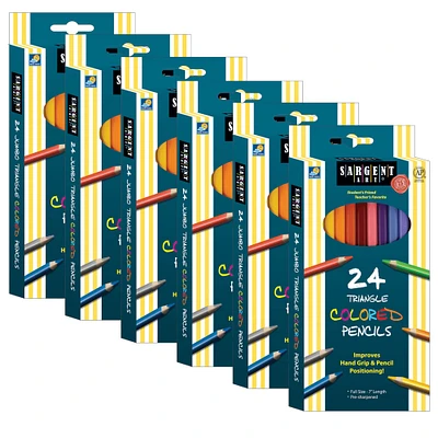 6 Packs: 6 Packs 24 ct. (864 total) Sargent Art® Triangle Colored Pencils