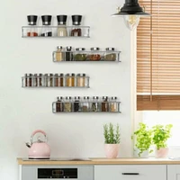 NEX™ Large Silver Wall-Mounted Spice Racks for Storage, 4ct.