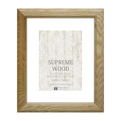 Timeless Frames® Supreme Natural Wood Frame with Mat