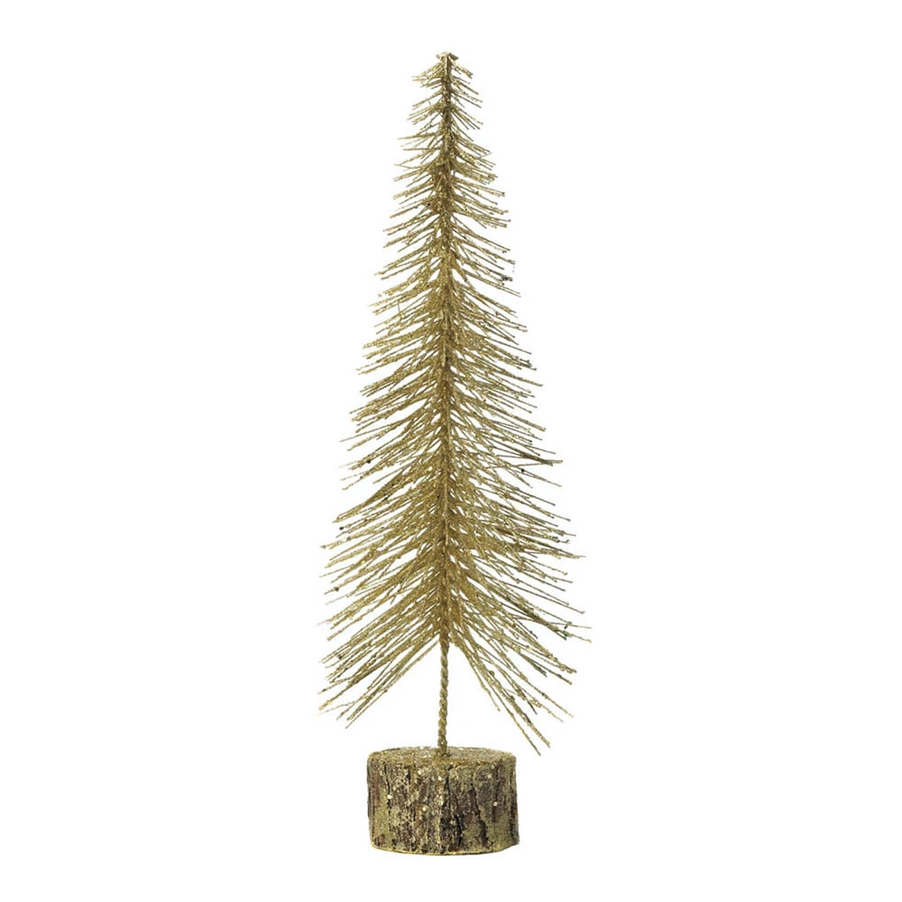 16" Medium Gold Glitter Tree