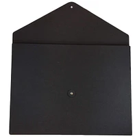 JAM Paper Black Kraft Portfolio with Button and String Closure 12.5" x 16.5"
