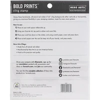 Hero Arts® Bold Prints™ Bees & Flowers Cling Stamp
