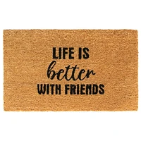 RugSmith Natural Machine Tufted Life Is Better With Friends, 18" x 30"