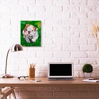 Stupell Industries English Bulldog Puppy Dog Pet Animal Watercolor Painting Canvas Wall Art