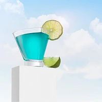 JoyJolt® 7.2oz. Aqua Vitae Triangle Off Base Martini Glasses, 2ct.
