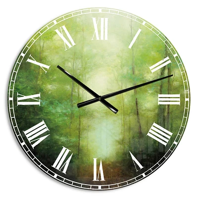 Designart Into the Clearing Forest Farmhouse Wall Clock