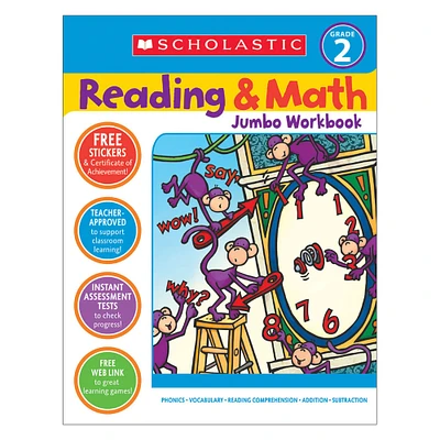 Scholastic Teaching Resources Reading & Math Jumbo Workbook: Grade 2