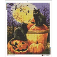Sparkly Selections Halloween Cats Diamond Painting Kit, Round Diamonds