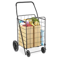 Whitmor Deluxe Black Rolling Utility Cart