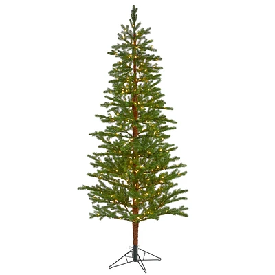 7.5ft. Pre-Lit Fairbanks Fir Artificial Christmas Tree, Clear LED Lights