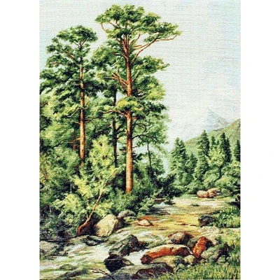 Luca-s Mountain River Counted Cross Stitch Kit