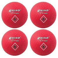 6" Red Playground Ball, Pack of 4