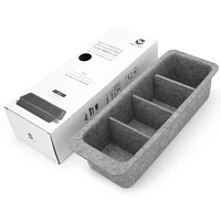 Welaxy Felt Adjustable 4 Slot Drawer Organizer Bin