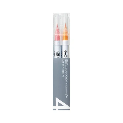 Kuretake Zig® Clean Color Real Brush™ 4 Color Marker Set