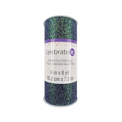 6" Iridescent Chunky Glitter Tulle by Celebrate It™