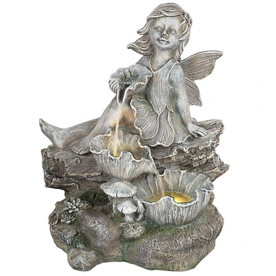 Design Toscano Farfelee, Fairy of the Forest Cascading Garden Fountain