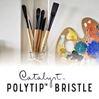 12 Pack: Princeton™ Catalyst™ Polytip™ Bristle Long Handle 3 Piece Brush Set