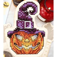 Mp Studia Halloween Cross Stitch on Wood Kit