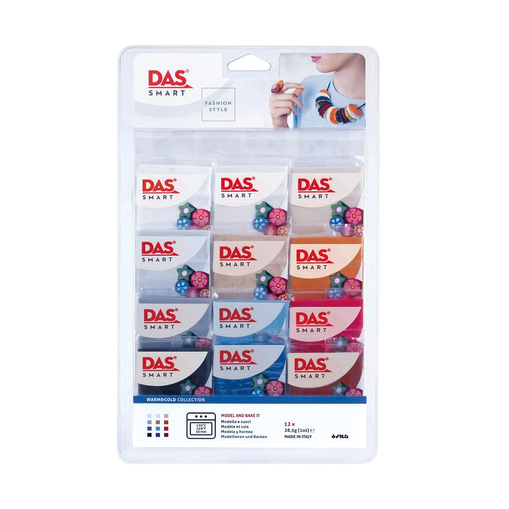 Das® Smart 12-Color Warm & Cool Colors Modeling Clay Set