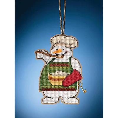Mill Hill® Cooking Snowman Counted Cross Stitch Ornament Kit