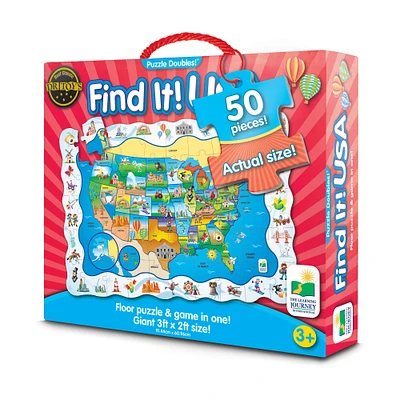Puzzle Doubles!® Find It! USA 50 Piece Puzzle