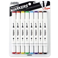 ArtSkills® Chisel & Fine Dual-Tipped 8 Color Permanent Markers