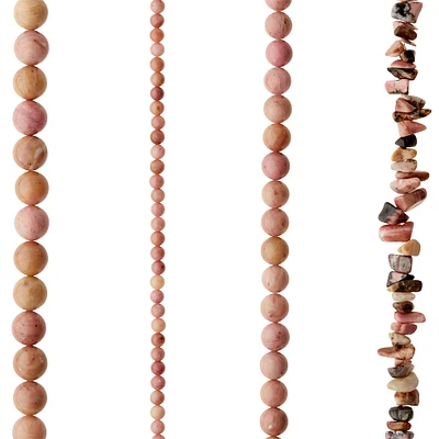 Mauve Rhodonite Semi-Precious Beads Value Pack by Bead Landing™