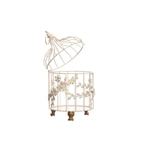 14" White Floral Tabletop Birdcage by Ashland®