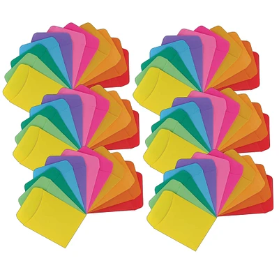 Hygloss® Bright Colors Non-Adhesive Library Pockets, 6 Packs of 30