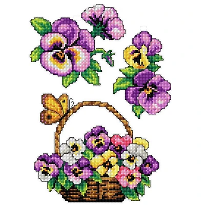 Crafting Spark Violas Plastic Canvas Counted Cross Stitch Kit