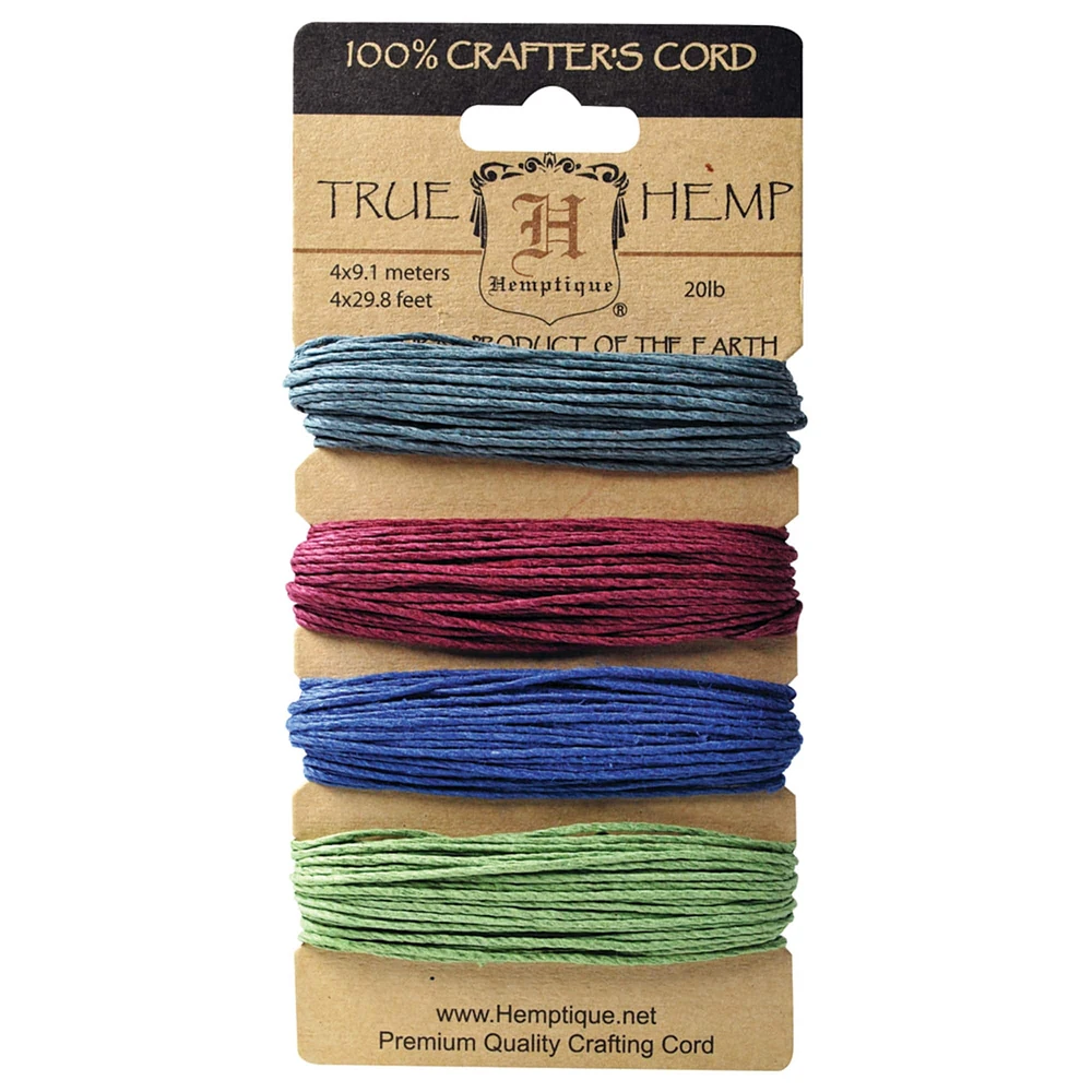 Hemptique® Earthy Pastel Hemp Cord Set, 20lb. 