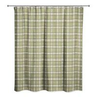 Green Multi Plaid Shower Curtain