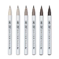 Zig® Warm Gray Clean Color Real Brush Marker Set