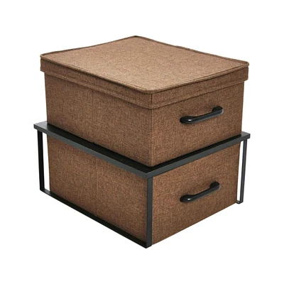 Household Essentials Stacking Storage Boxes Set
