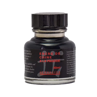 6 Pack: Sennelier Black China Ink, 30mL