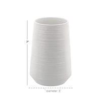 CosmoLiving by Cosmopolitan 7" White Porcelain Contemporary Vase