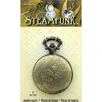 Solid Oak Steampunk™ Antique Gold Pendant Watch Case