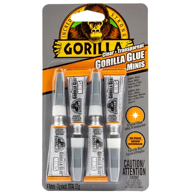 8 Packs: 4 ct. (32 total) Gorilla® Clear Gorilla Glue® Minis
