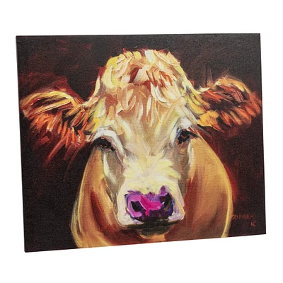 Brown Cow Canvas Wall Décor