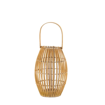 19.5" Bamboo Candle Holder Lantern