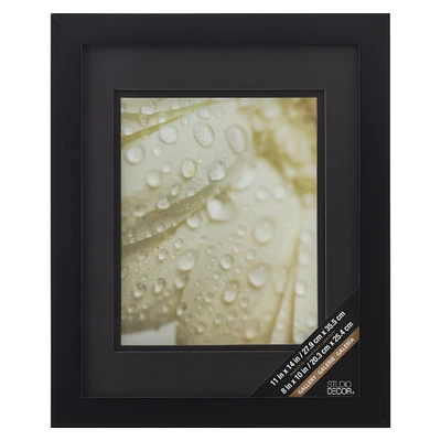Black Gallery Wall Frame with Black Double Mat by Studio Décor